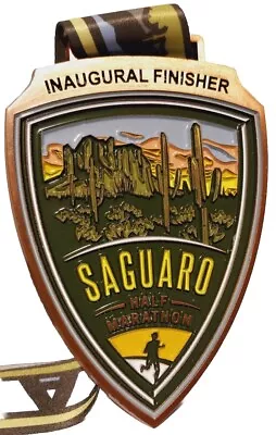 Saguaro Half Marathon Medal Medallion Inaugural Finisher Race For National Park  • $22.74