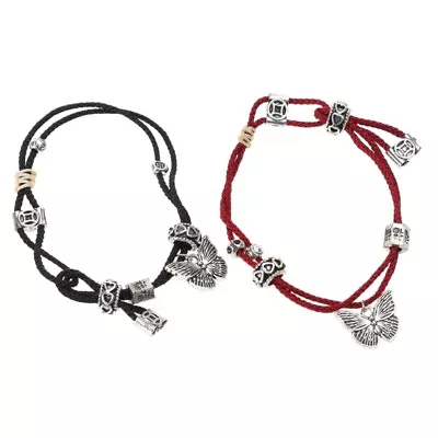 Vintage Butterfly Pendant Bracelet Wristband For Women Adjustable Bangle Jewelry • $16.34