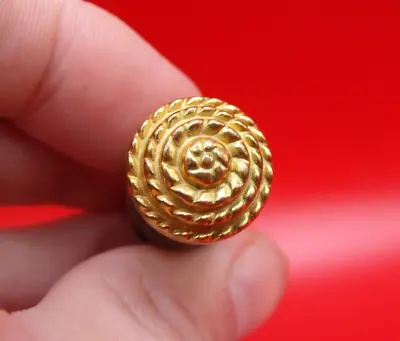 Vintage Metal & Wood Deep Spiky Rings Sealing Wax Seal Stamp • $9.88