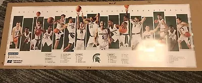 2018-19 Michigan State Spartans Mens Basketball Schedule Poster IZZO FINAL FOUR • $19.99