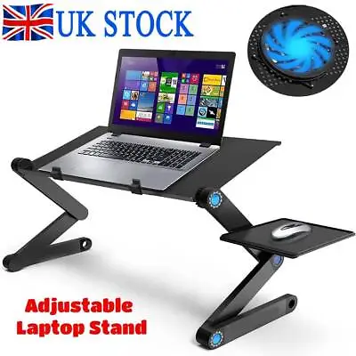 Portable Laptop Stand Desk Table Adjustable Folding Computer Table Bed Lap Tray • £14.89