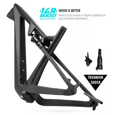 $1069.99 • Buy 27.5in/ 29in Full Suspension Carbon Mountain Bicycle Frame Boost ROCKSHOX Shock