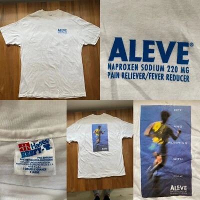 $125 • Buy Vintage 90s Aleve Medicine Drug Pharmaceutical Xanax Single Stitch T Shirt XL
