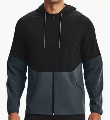 Under Armour Men's UA Squad Woven Warm-Up Jacket Black - SIZE XL • $48.99