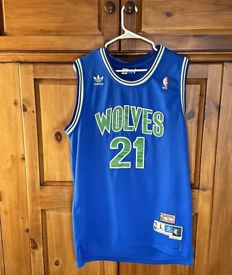 Vintage Kevin Garnett #21 Adidas Timberwolves NBA Basketball Jersey Adult Large  • $45.99