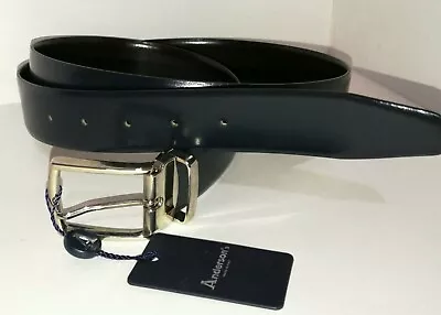 £59.99 • Buy ANDERSONS ITALIAN NAVY BLUE BROWN REVERSIBLE LEATHER MENS BELT 100cm 38  BNWT