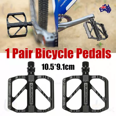 1 Pair Bicycle Pedals MTB Mountain Road Bike Cycling Flat Pedal Aluminum Alloy • $16.19