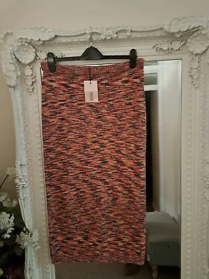 Missguided Women Knitted Skirt Multicolour Size M Fit 10-14 New With Tag  • £7