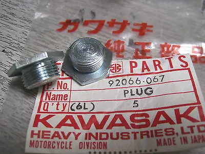 KAWASAKI NOS CRANKCASE PLUG SET (2) Z400 KZ400 -A/D & S Series 1974-78 • $7.40