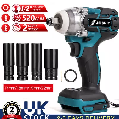 £6.99 • Buy JUSFIT Cordless Impact Wrench Brushless 1/2  Driver Replace For Makita Replace