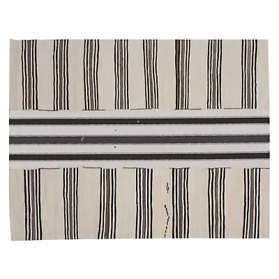 Turkish Kilim RugStriped Kilim RugVintage Minimal Kilim Rug 6'9 X 9'10 Ft • $800