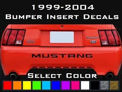 MUSTANG Bumper Insert Decals Rear Letter Inlay Stickers Fits 99-04 Mustang V6 GT • $13.95