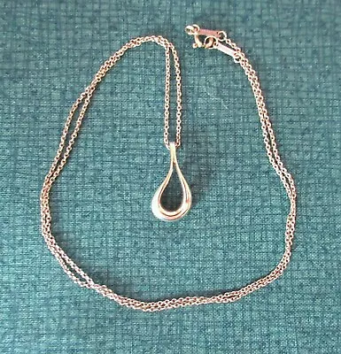 Tiffany & Co Elsa Peretti Necklace With Open Teardrop Pendant 18  • $70