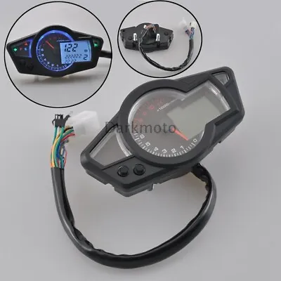 11000 RPM Motorcycle Universal LCD Digital Odometer Speedometer Gauge Instrument • $45.78