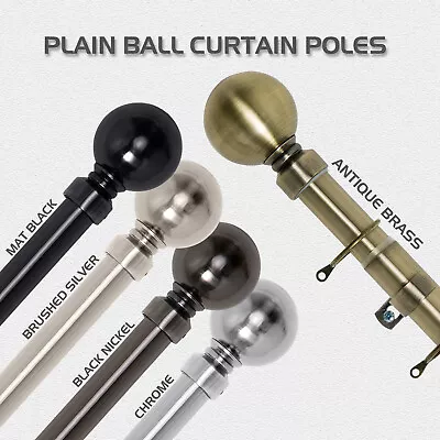 Metal Curtain Poles Pole Track Rail  Heavy Duty Extra Large 28mm Diameter • £16.99