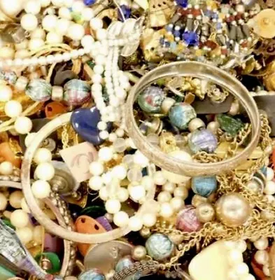 3LB ESTATE Mixed JEWELRY LOT | UNSEARCHED - Vintage/ Antique/Mod Mix Wear/Sell • $95