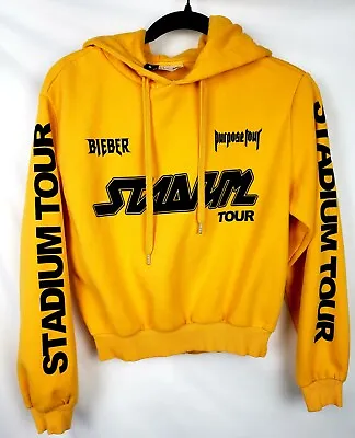 Justin Bieber 2017 Purpose Stadium Tour Merch Hoodie Size S Juniors • $17.90