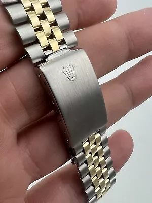 $630 • Buy Vintage Original Rolex Mens 14K/SS Datejust 6252H 14 Jubilee Band 455 End Pieces