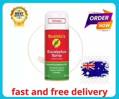 Bosisto's Eucalyptus Spray 200g Natural Antiseptic Kills Germs Freshens Bosistos • $18.49