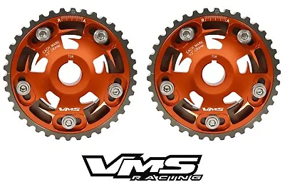 2 Orange Vms Racing Billet Adjustable Cam Gears For 97-01 Honda Prelude H22 Vtec • $109.95
