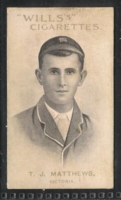 £9.99 • Buy Wills (Capstan), AUSTRALIAN & ENGLISH CRICKETERS, T.J. MATTHEWS, VIC, Good, 1911