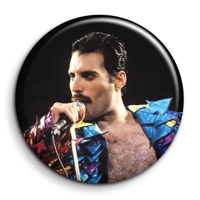 Freddie Mercury 2 Singer Rock Legend Badge Pin 38mm Button Pin • $1.59