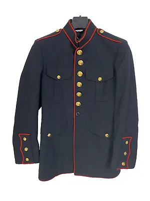 New 39S - USMC US Marine Corps Dress Blue Jacket Coat Uniform 39 Small Crown Co. • $34.99