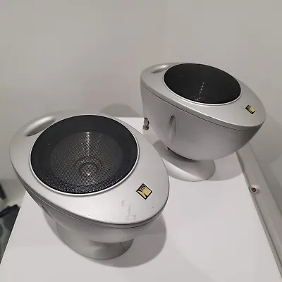 Pair KEF Silver Egg Speakers HTS 2001 Home Theatre Series SP3327 Wall Mountable • £40