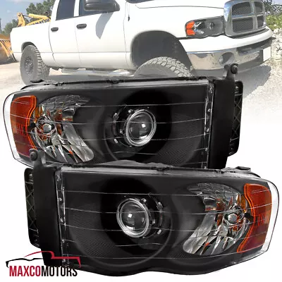 Black Projector Headlights Fits 2002-2005 Dodge Ram 1500 03-05 Ram 2500 3500 • $107.54