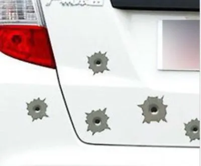 $2.75 • Buy Bullet Hole Stickers Gun Shot For Cars Bikes Motorcycles Helmets - 5 Styles USA