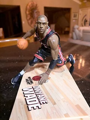 NBA Dwayne Wade Miami Heat Black Jersey Series 9 McFarlane Debut Action Figure • $29