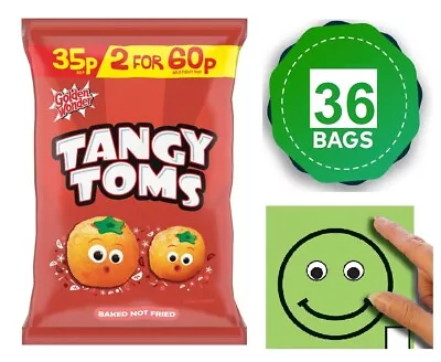 £13.95 • Buy Golden Wonder Tangy Toms Tomato Sauce Corn Snacks 25g 36 Packs
