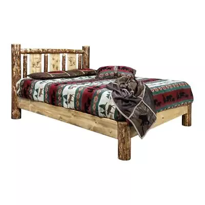 Montana Woodworks Glacier Country Handcrafted Wood King Platform Bed In Brown • $1486