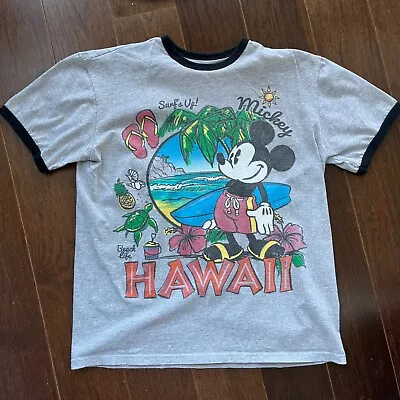 Mickey Mouse Hawaii Surf's Up Beach Life Disney Tee Men's Small Fits Like Medium • $19