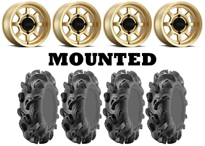 Kit 4 ITP Mammoth Mayhem Tires 32x10-14 On Method 410 Bead Grip Gold Wheels FXT • $2017.93