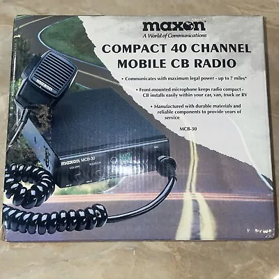 Maxon Compact 40 Channel Mobile CB Radio MCB-30 New Vehicle Mounted • $39