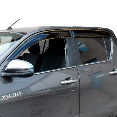 Weathershields Weather Shields Window Visors For Toyota Hilux 2015-2021 M70 M80 • $49.99