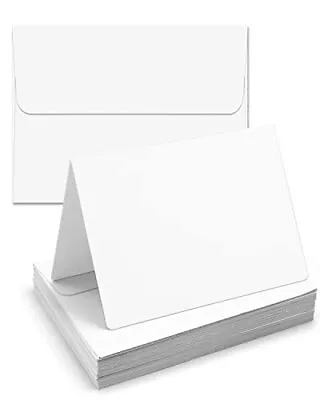 Blank-Cards-and-Envelopes 60 Pack - 4 X 5.5 Folded Cardstock With A2 White En... • $19.44