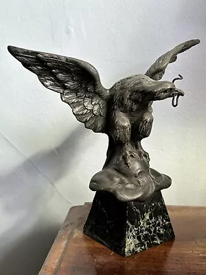 Antique Eagle With Snake Sculpture On Marble Base • $575