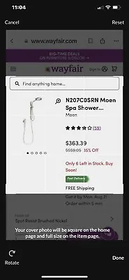 Moen Nebia Spa Rain Shower - Brushed Nickel. Never Used. • $110