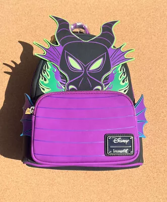 Disney Loungefly Sleeping Beauty Maleficent Dragon Cosplay Glow Mini Backpack • $160