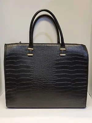 H&M Crocodile Pattern Large Black Purse • $21