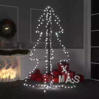 Christmas Cone Tree Artificial Xmas Tree With LEDs Christmas Lighting VidaXL • $88.99
