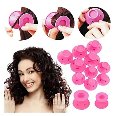 £5.99 • Buy 20/40PCS No Heat Silicone DIY Soft Magic Hair Curlers Rollers Care Heatless Clip