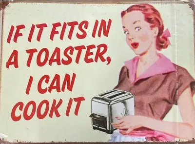 £6.99 • Buy If It Fits In A Toaster Funny Metal Sign Novelty Gift Idea Kitchen Bedroom
