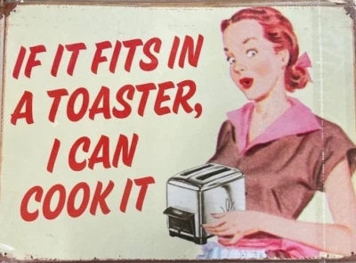 £6.99 • Buy If It Fits In A Toaster Funny Metal Sign Novelty Gift Idea Kitchen Bedroom