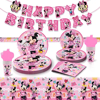 Mini Minnie Mouse Theme Party Supplies Kids Birthday Decorations Tableware Plate • $7.45