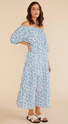 Minkpink Dress Florence Floral Off Shoulder Maxi Size XL NEW RRP $169.95 • £37.22