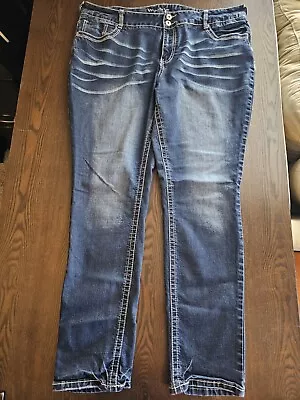 Vanity Original 34W/32L Denim Blue Jeans Stretch Good Condition • $29