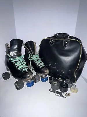 VNTG Mens Riedell Roller Skates Mens Size 9.5 Boot Model 220 - Bag & Accessories • $194.99